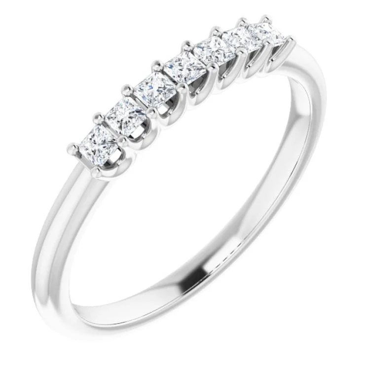 Ladies rings age suitability-14K White 1/4 CTW Natural Diamond Anniversary Band