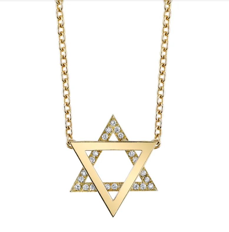 Ladies rings holiday gifts-Floating Star of David Necklace