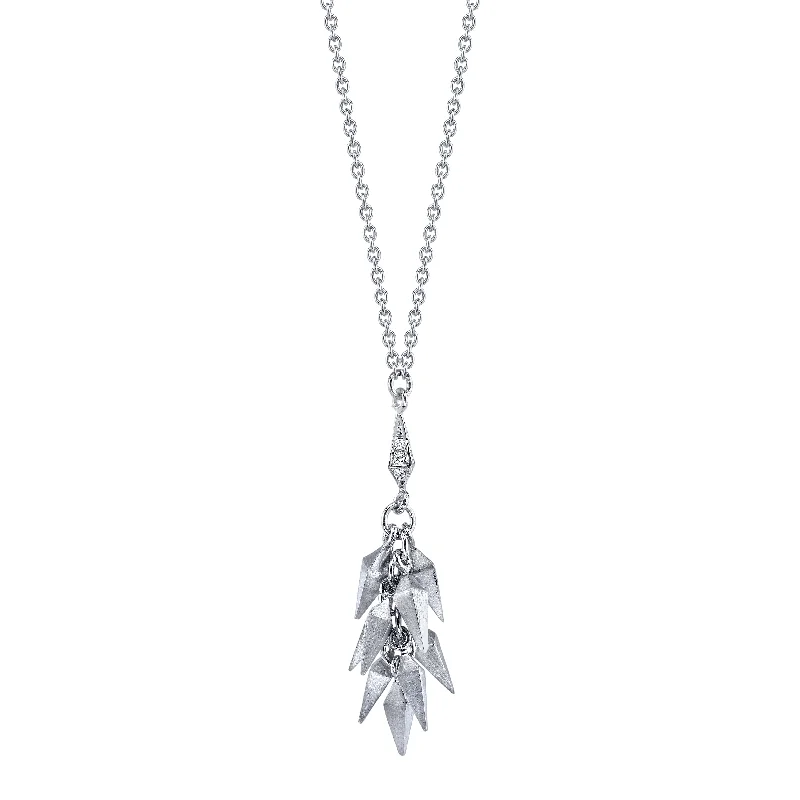 Ladies rings party wear-Trickling Stardust Necklace with Diamonds