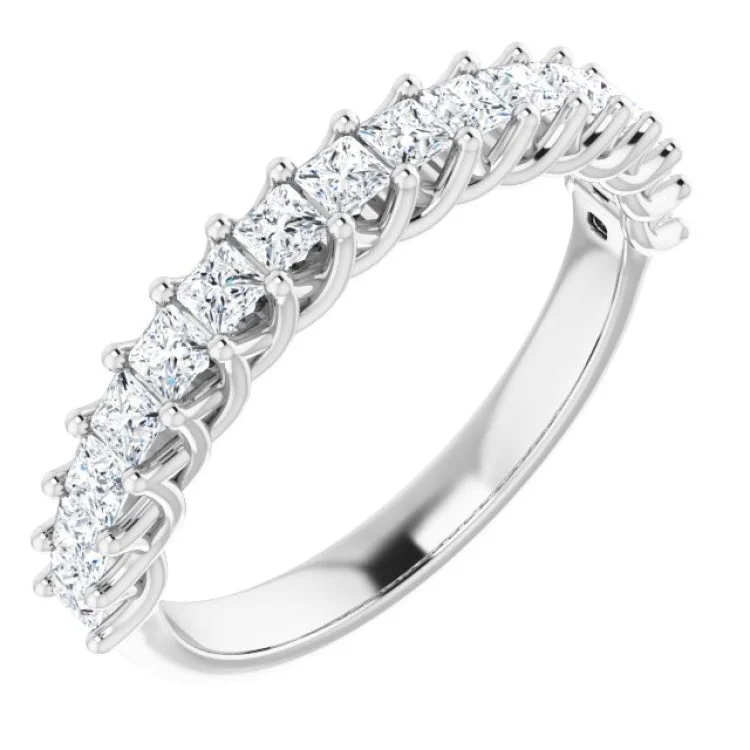 Ladies rings star motifs-Platinum 3/4 CTW Natural Diamond Anniversary Band