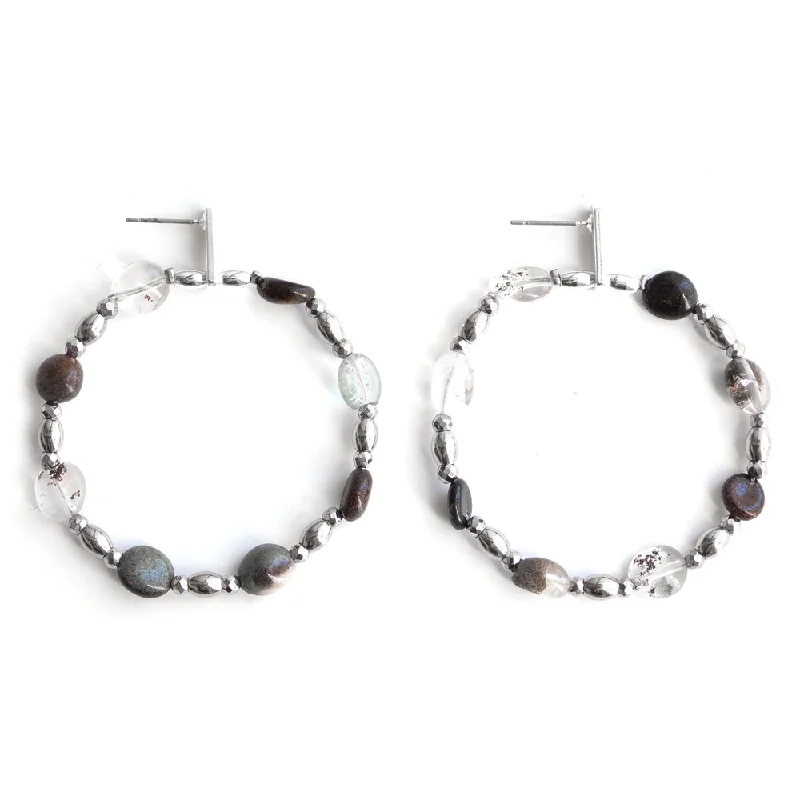 Ladies earrings global brands-Opium Silver Earrings