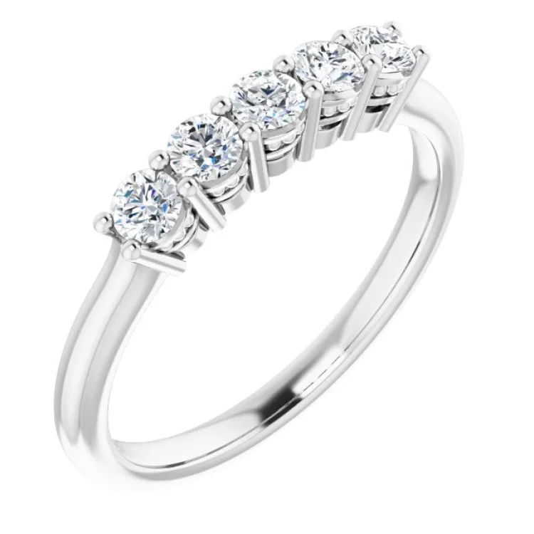 Ladies rings online shopping-Platinum 1/3 CTW Natural Diamond Anniversary Band