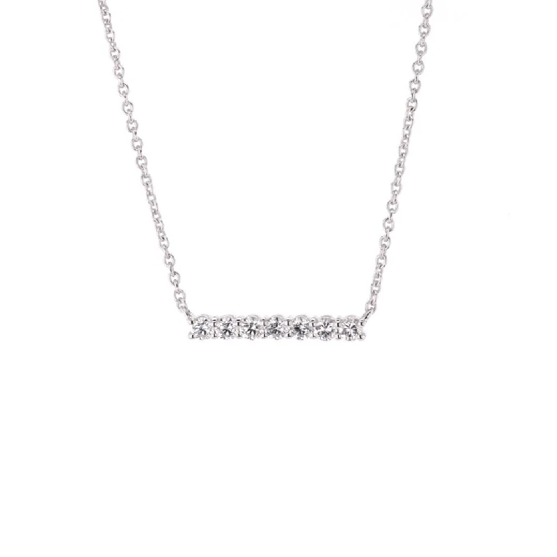 Ladies rings collectible pieces-0.52 ctw Diamond Bar Necklace