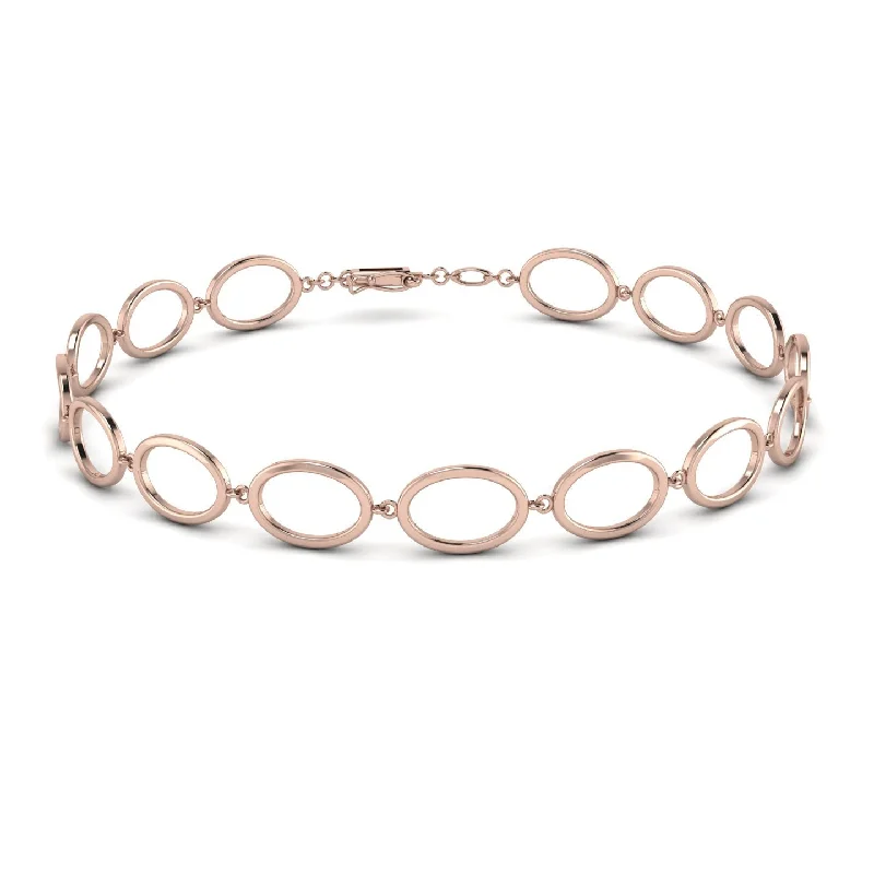 Ladies bracelets affordable picks-Oval Gold Bracelet - Myah No. 2