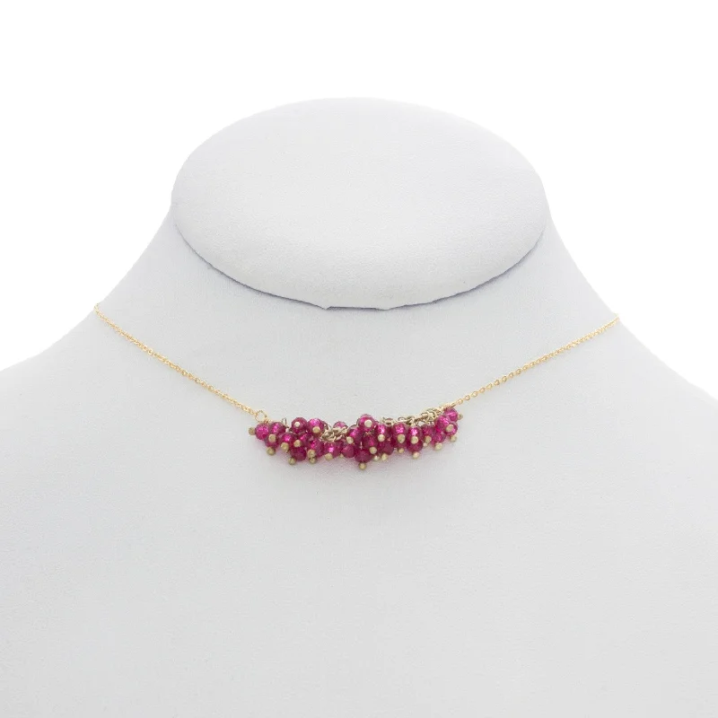 Ladies rings gift ideas-Rolled Grape Cluster Necklace