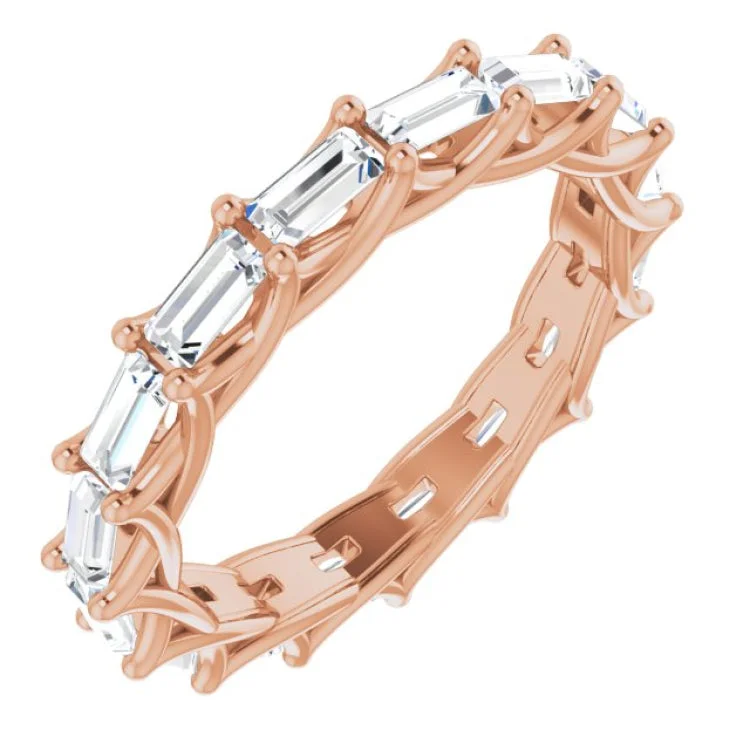 Ladies rings holiday gifts-14K Rose 1 5/8 CTW Diamond Eternity Band