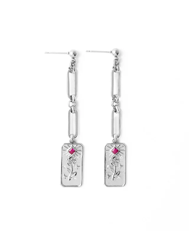 Ladies earrings subtle luxury-Rosato Silver Earrings