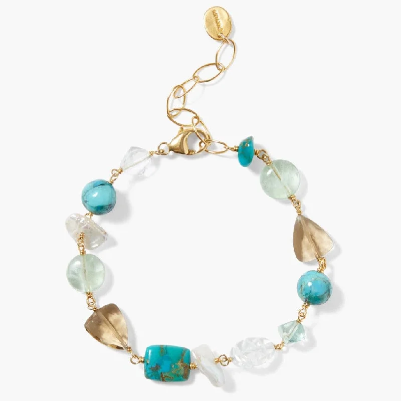 Ladies bracelets rose gold-Mave Bracelet Turquoise Mix