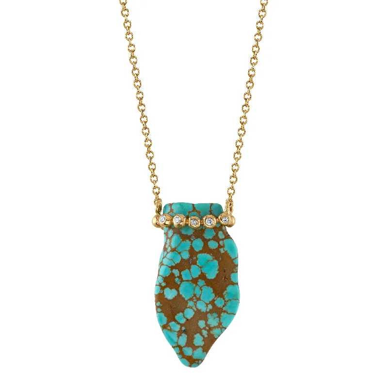 Ladies rings 2025 trends-Tumbled Turquoise Necklace