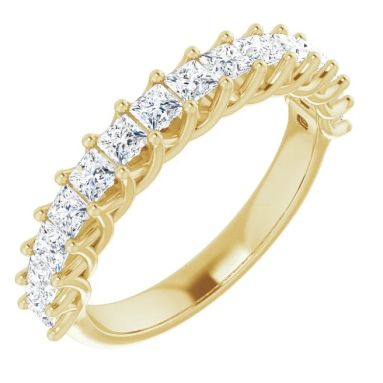 Ladies rings sister sets-14K Yellow 1 CTW Natural Diamond Anniversary Band