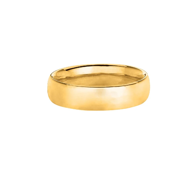 Ladies rings custom pieces-14K Gold 6mm Wedding Band