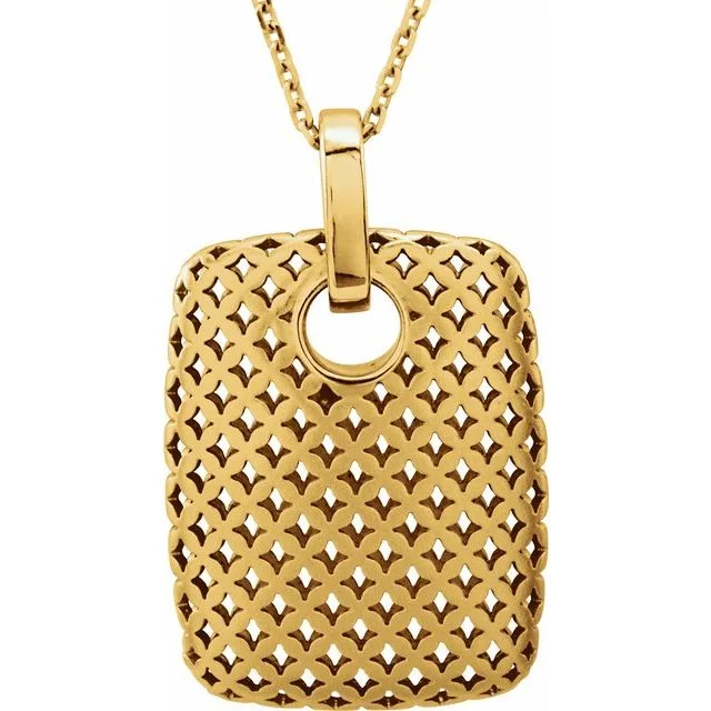 Ladies rings designer labels-Gold Mesh Necklace