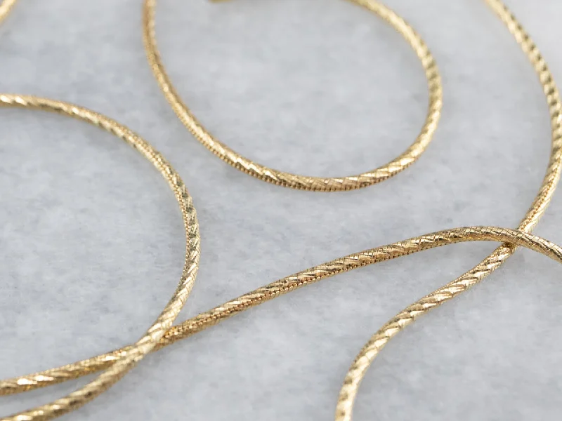 Ladies rings proposal gifts-14K Gold Sparkling Snake Chain Necklace