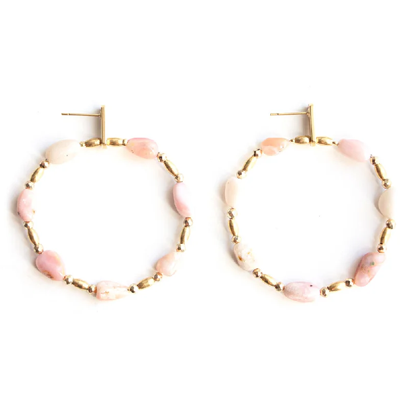 Ladies earrings hoop designs-Opium Gold Earrings