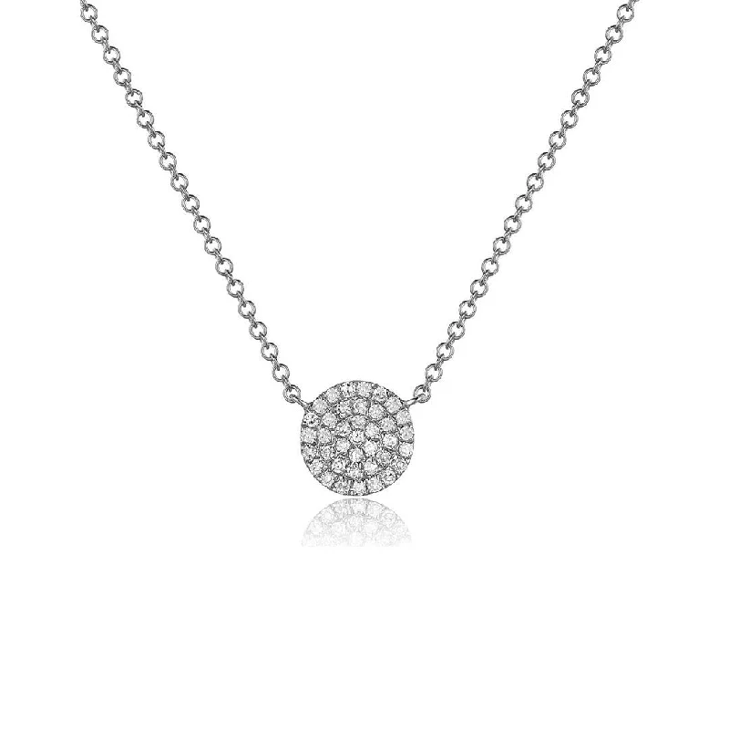 Ladies rings sapphire gems-0.12 ctw Diamond Pave Necklace