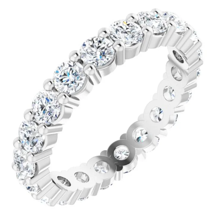 Ladies rings collectible pieces-14K White 2 1/8 CTW Lab-Grown Diamond Eternity Band Size 8