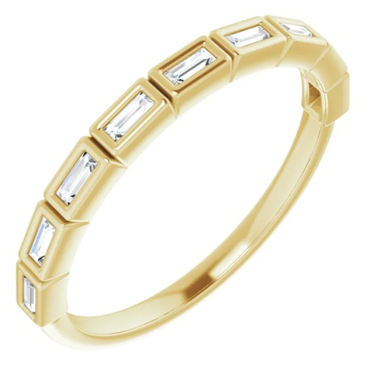 Ladies rings girlfriend surprises-14K Yellow 1/6 CTW Natural Diamond Anniversary Band