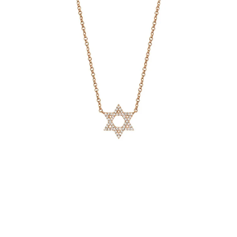 Ladies rings index finger-0.11 ctw Diamond Star of David Necklace