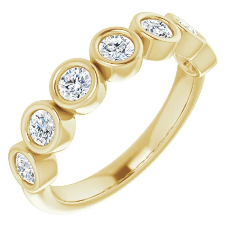 Ladies rings natural gems-14K Yellow 3/4 CTW Natural Diamond Anniversary Band