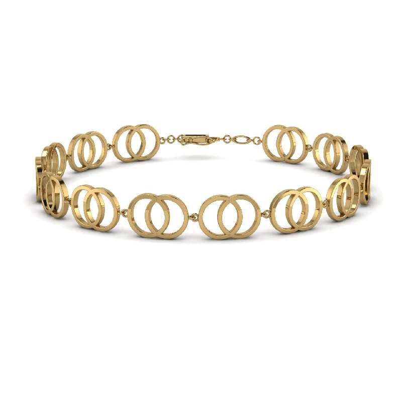 Ladies bracelets animal charms-Vesica Pisces Gold Bracelet - Sigal No. 1