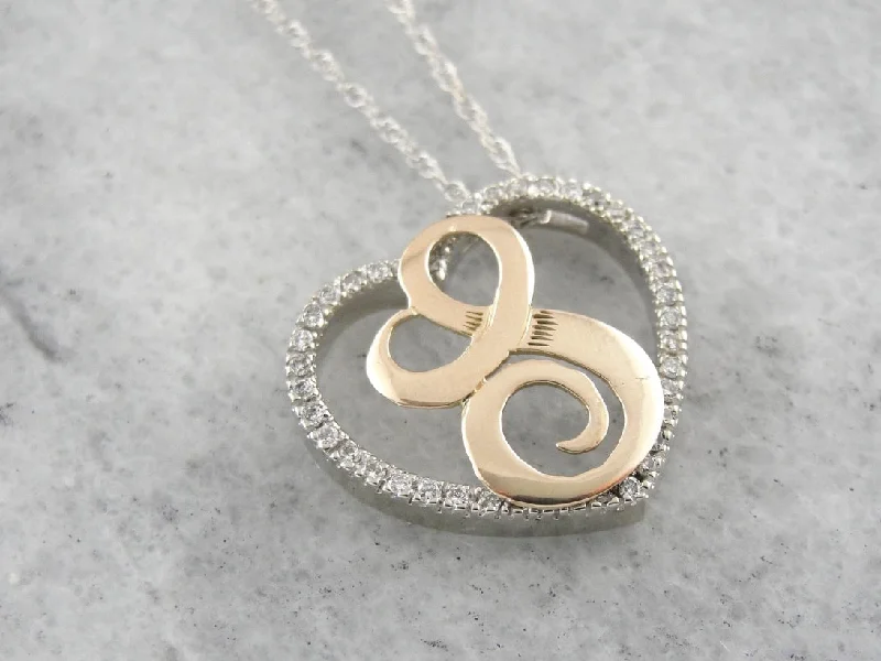 Ladies rings ruby stones-Someone Special, Diamond Heart and L Monogram Necklace