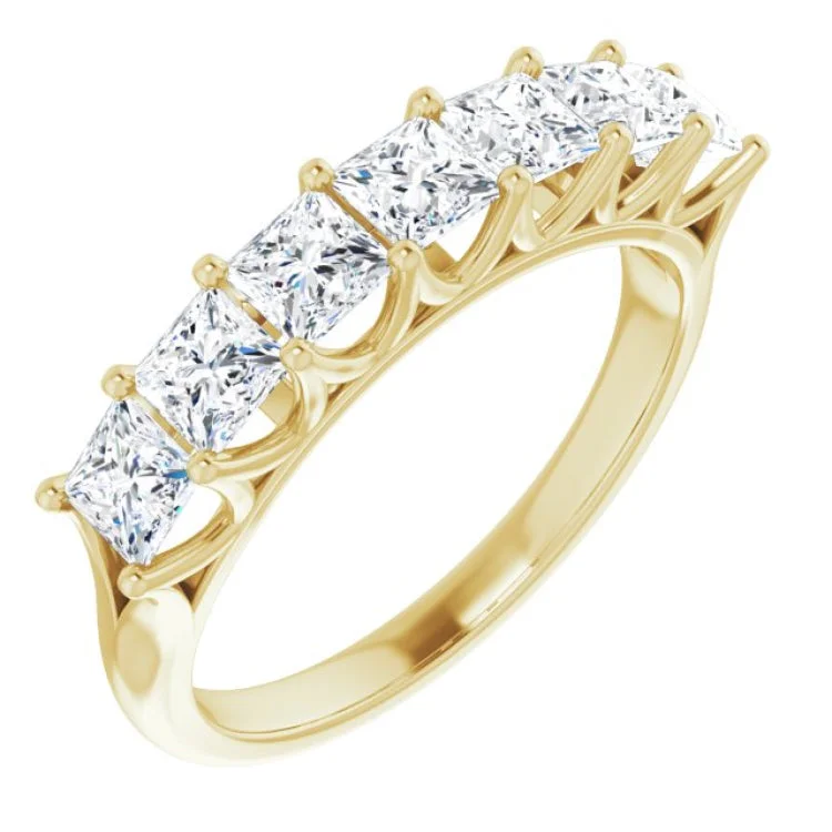 Ladies rings creative styles-14K Yellow 1 3/8 CTW Natural Diamond Anniversary Band