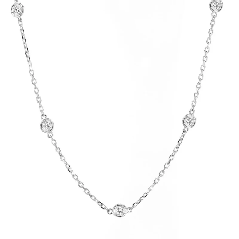 Ladies rings European styles-0.80 ctw Diamonds By The Yard Necklace