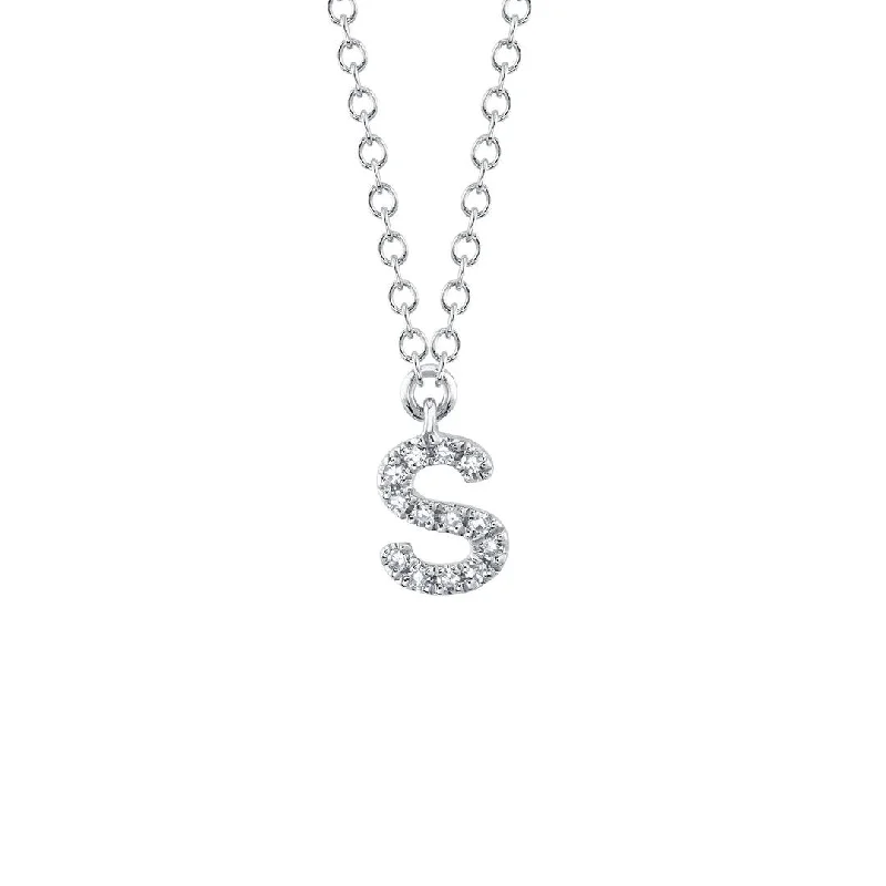 Ladies rings lightweight options-18" 0.05 ctw Diamond Initial Stationary Pendant Necklace | 10275240