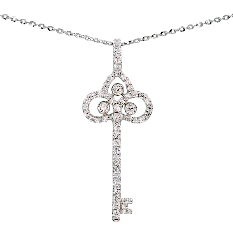 Ladies rings engagement options-Key To My Heart Necklace