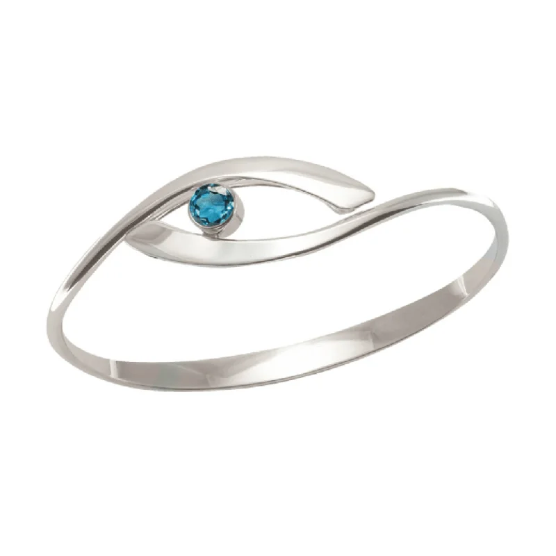 Ladies bracelets celebrity trends-Blue Topaz Sensational Swing Bracelet