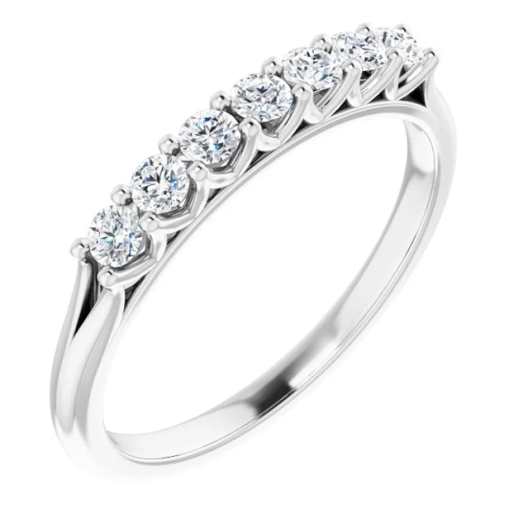 Ladies rings ruby stones-Platinum 1/3 CTW Natural Diamond Anniversary Band