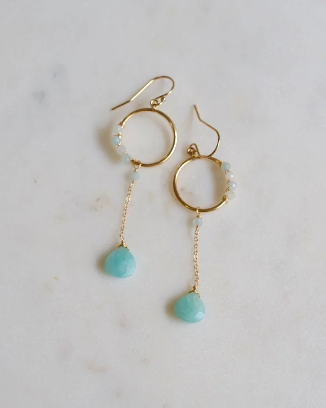 Ladies earrings affordable picks-Fiona Amazonite Earrings