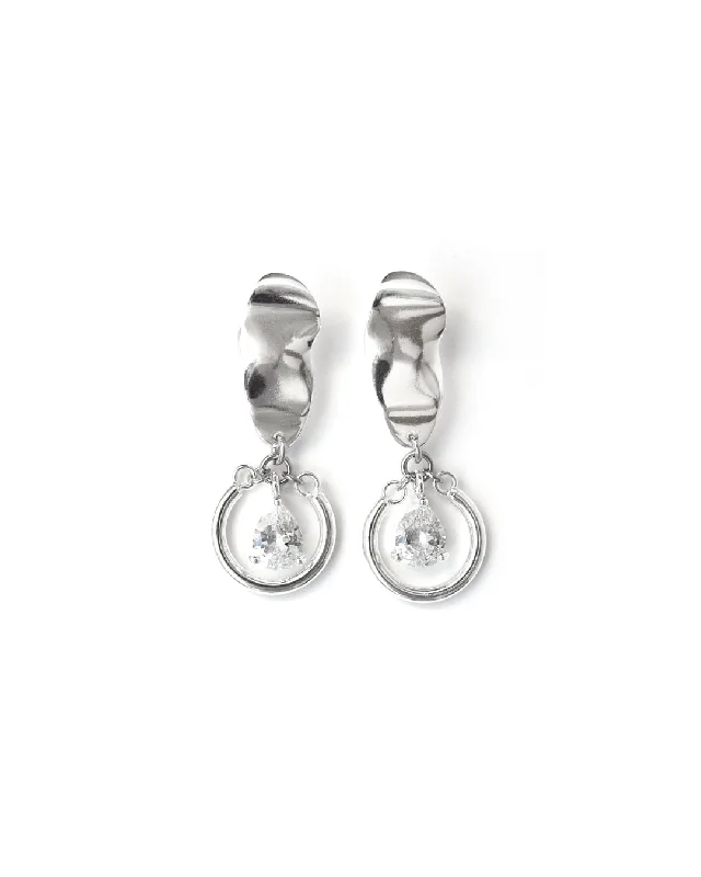 Ladies earrings Asian styles-Calypso Silver Earrings