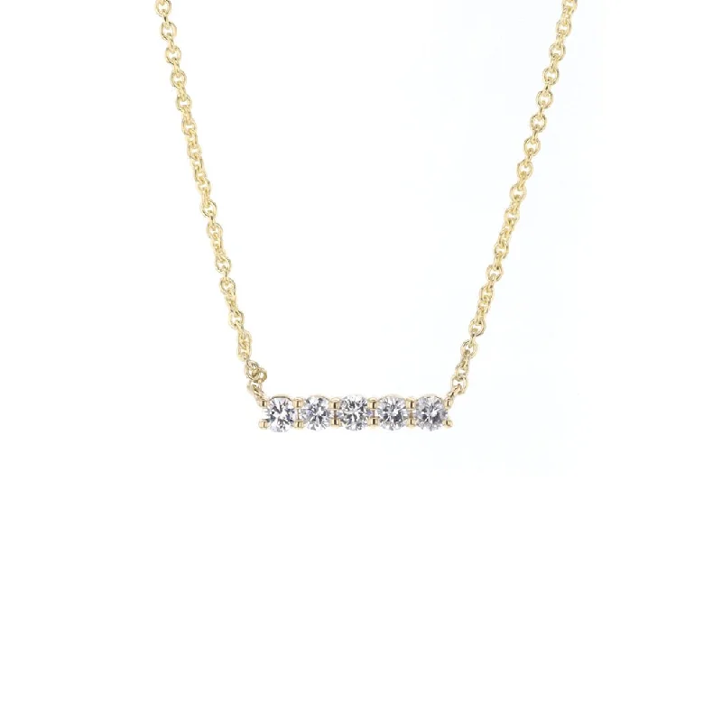 Ladies rings luxurious designs-0.49 ctw Diamond Bar Necklace