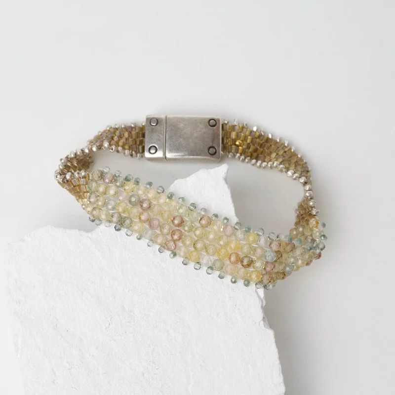 Ladies bracelets size guide-Soft Bracelet of Pastel Zircon