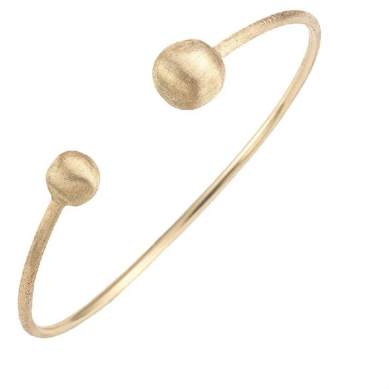 Ladies bracelets investment pieces-Marco Bicego Africa Kissing 18K Yellow Gold Bangle Bracelet SB42 Y