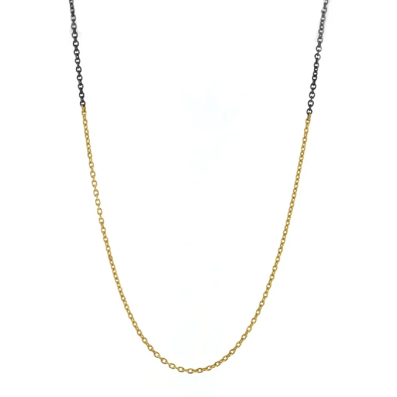 Ladies rings hypoallergenic-24K & Silver Chain Necklace