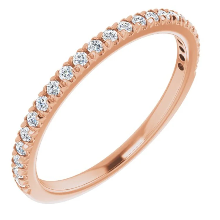 Ladies rings ethnic flair-14K Rose 1/4 CTW Lab-Grown Diamond Anniversary Band