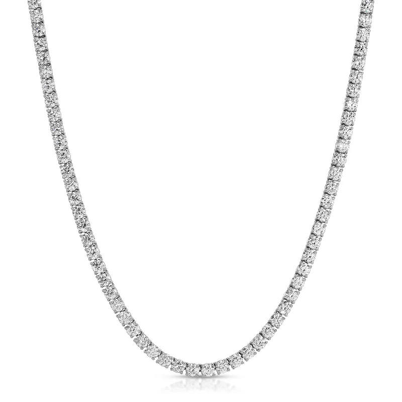 Ladies rings luxury brands-Deux Diamond Tennis Necklace, Medium