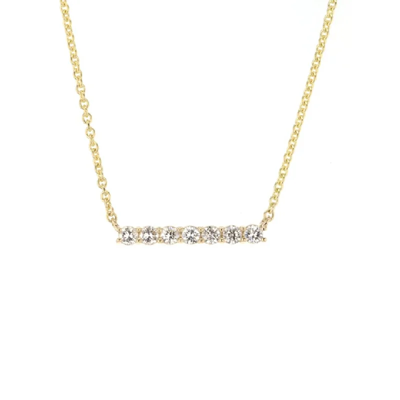 Ladies rings sterling silver-0.51 ctw Diamond Bar Necklace