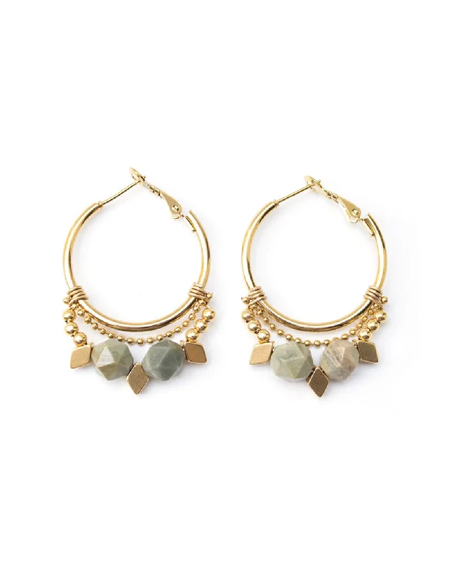 Ladies earrings chandelier looks-Zenith Gold Earrings