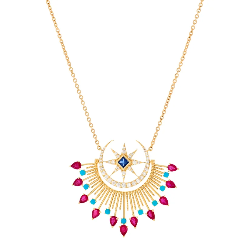 Ladies rings buying guide-Maxi Cosmic Love Necklace