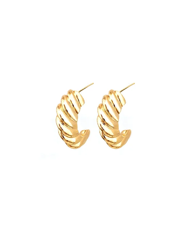 Ladies earrings proposal surprises-Cresson Gold Earrings