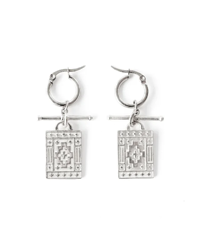 Ladies earrings subtle luxury-Navi Silver Earrings