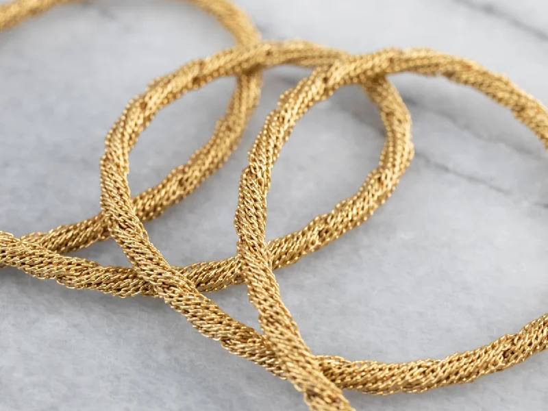 Ladies rings 2025 trends-18K Gold Mesh Chain Necklace