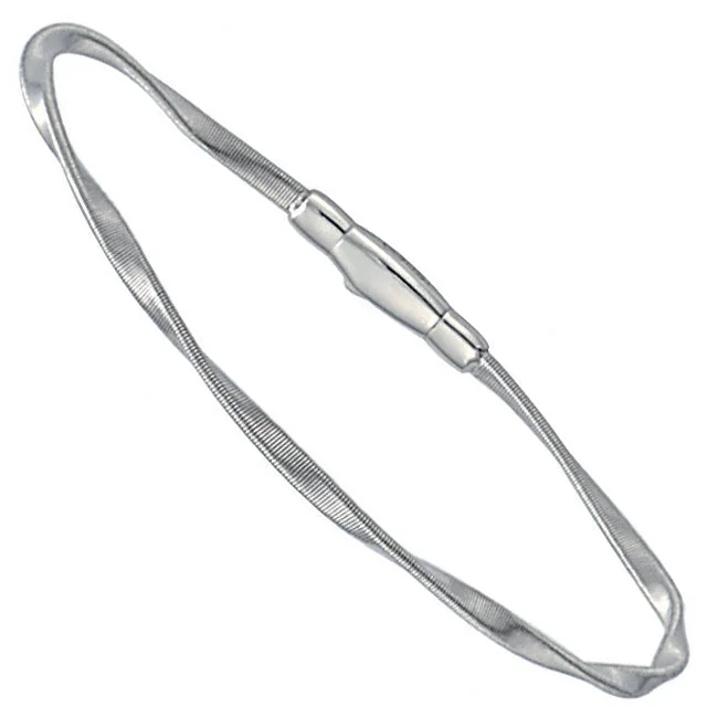 Ladies bracelets hypoallergenic-Marco Bicego Marrakech 18K White Gold Single Bracelet BG337 W