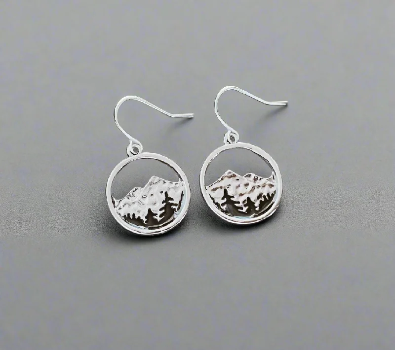 Ladies earrings punk vibes-Round Mountain Range Earrings