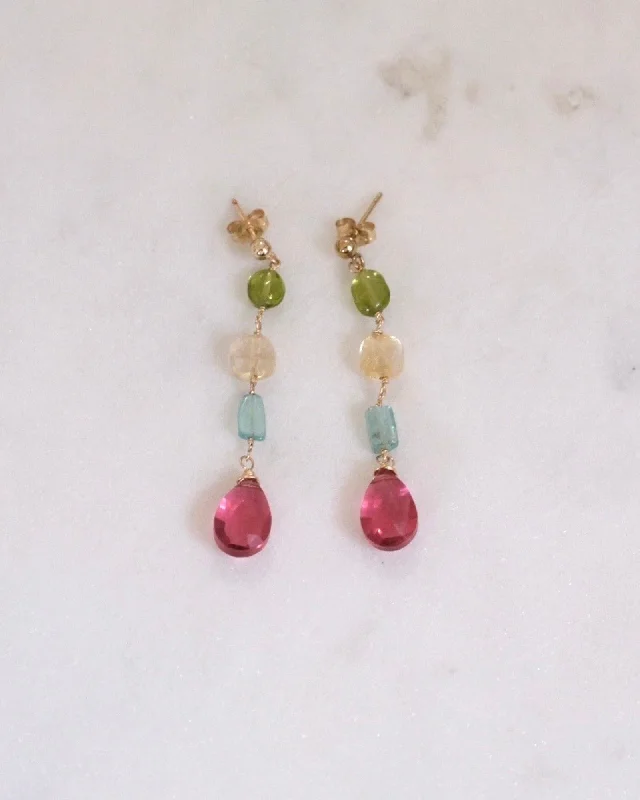 Ladies earrings proposal surprises-Tourmaline Tropical Earrings