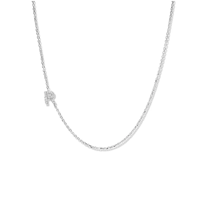 Ladies rings middle finger-18" 0.05 ctw Diamond Initial Necklace | 10262285