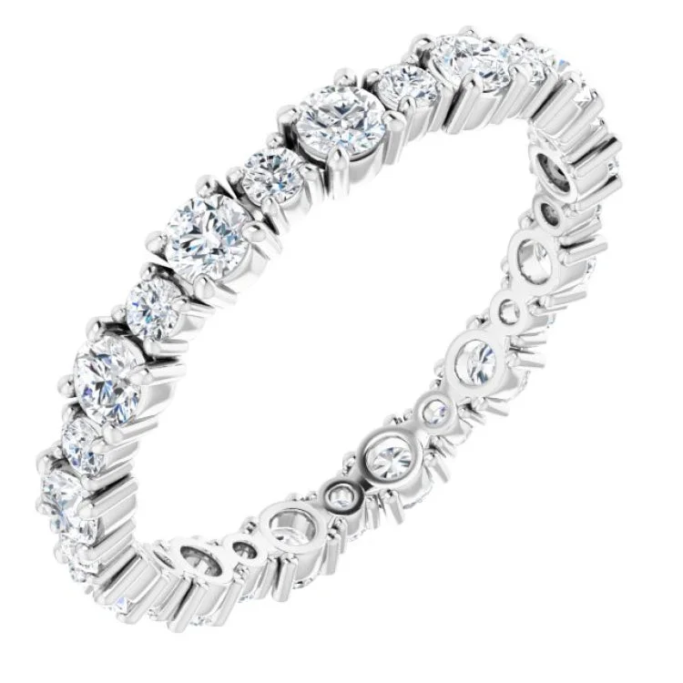 Ladies rings sentimental picks-14K White 1 1/5 CTW Lab-Grown Diamond Eternity Band